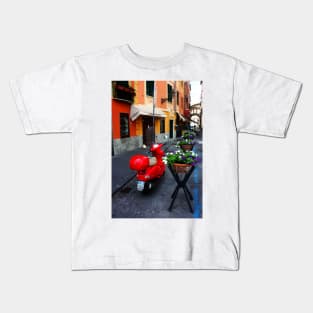 A Streetview in Santa Margherita, Italy Kids T-Shirt